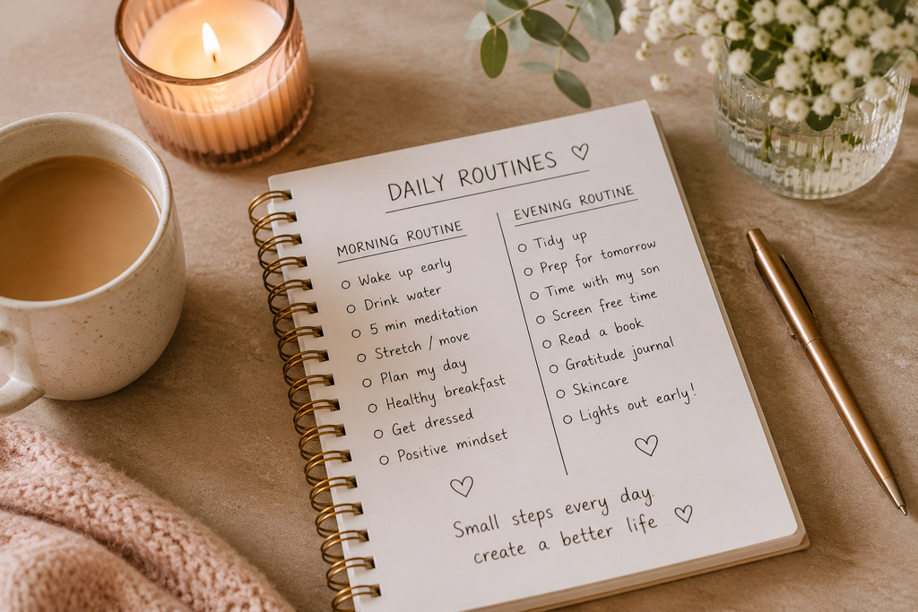 Weekly planner used to organise everyday life as a single mum.